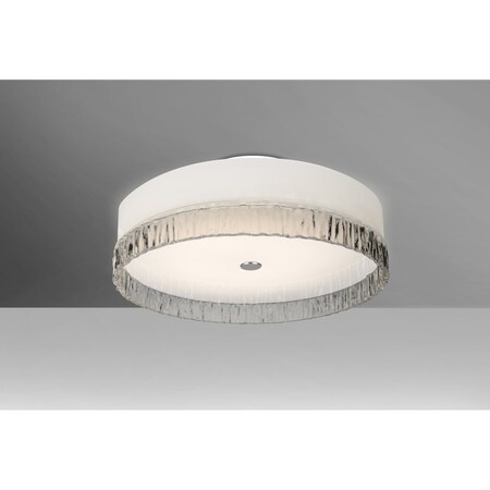 Besa Lighting Paco 19 Ceiling, Opal/Smoke, 4x 40W T10 Incandescent PACO19SMC